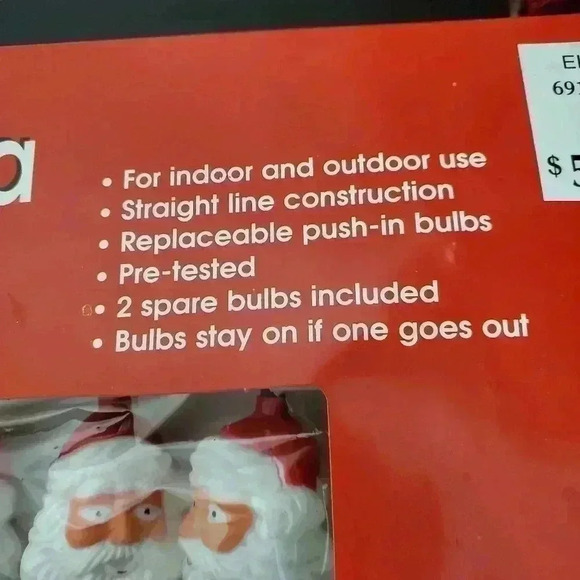 Vintage Christmas Avenue 20 Santa Claus Novelty String Light Set New Works - Picture 5 of 6